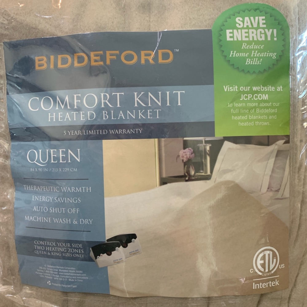 NWT Biddeford, Queen Electric Blanket